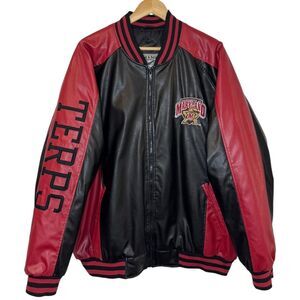 Vintage Steve & Barry’s Maryland Terrapins Leather Bomber Jacket